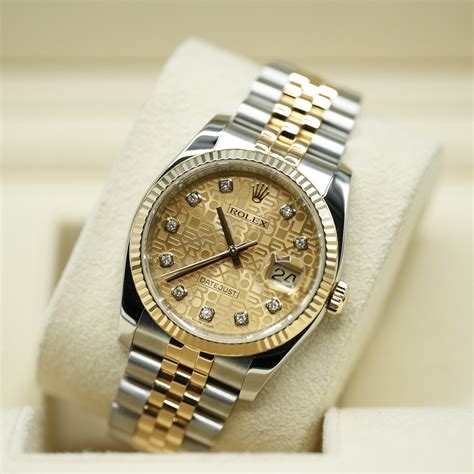 gents rolex steel and gold datejust